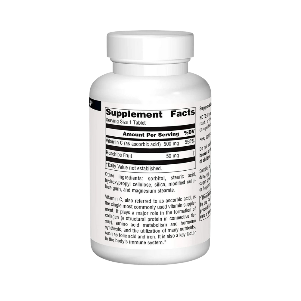 Source Natural, C- 500 with Rose Hips (500mg), 50 tablets
