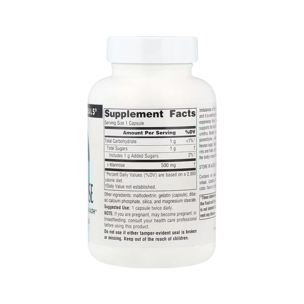 Source Natural, D-Mannose 500mg, 30 Capsules