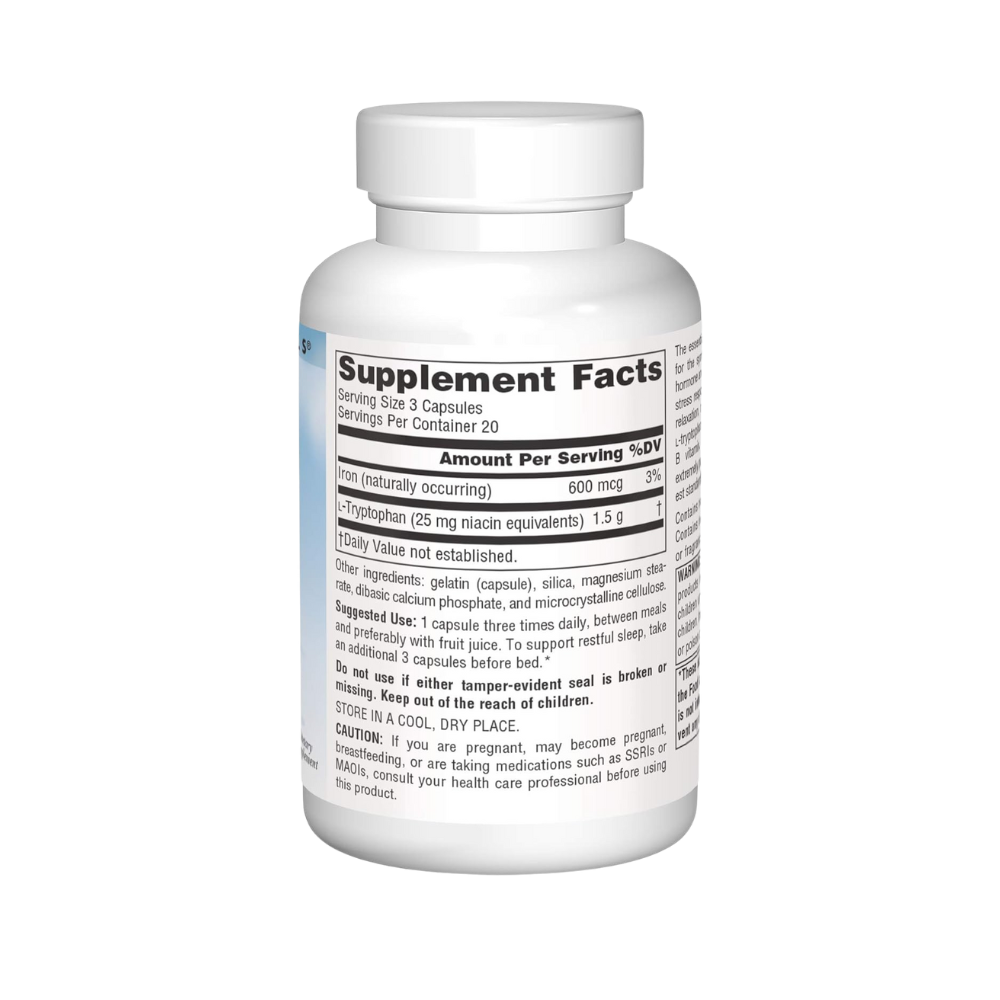 Source Natural, L-Tryptophan 500mg, 60 capsules