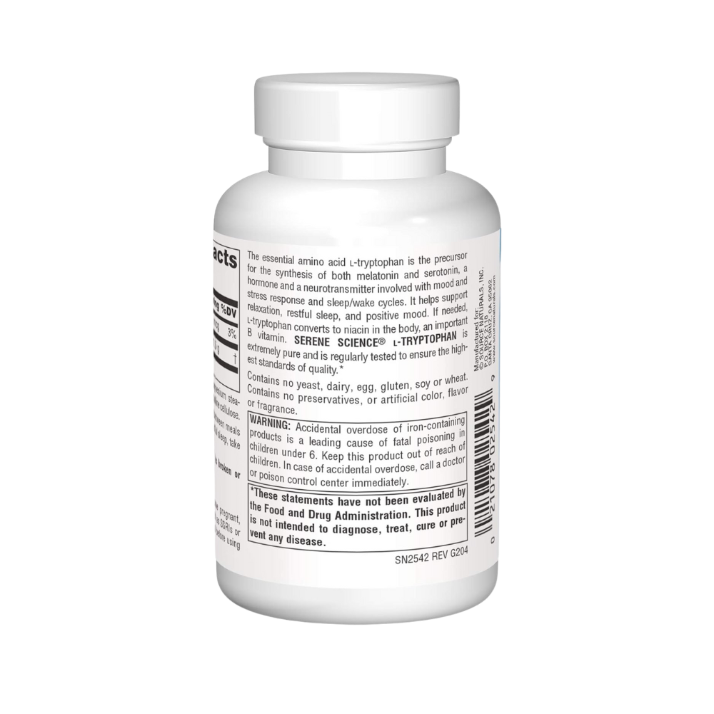 Source Natural, L-Tryptophan 500mg, 60 capsules