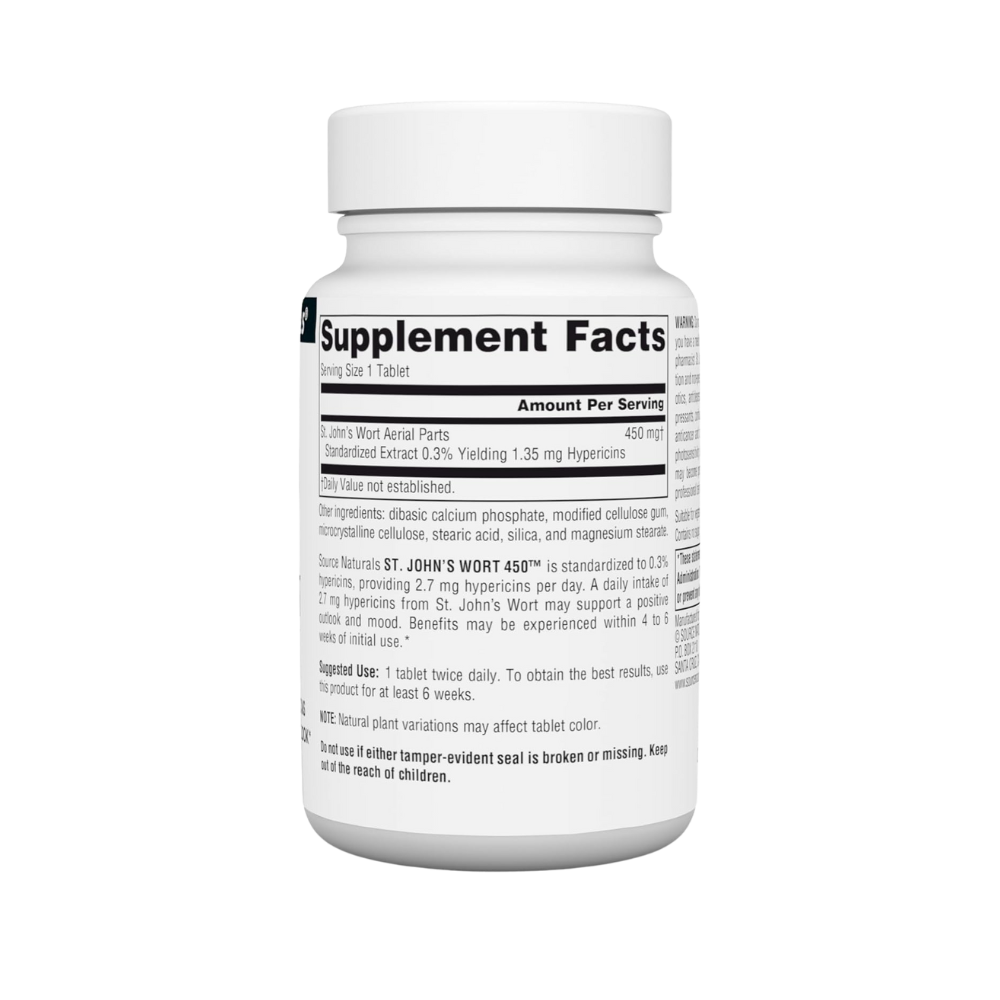 Source Natural, St. John’s Wort 450mg, 90 tablets