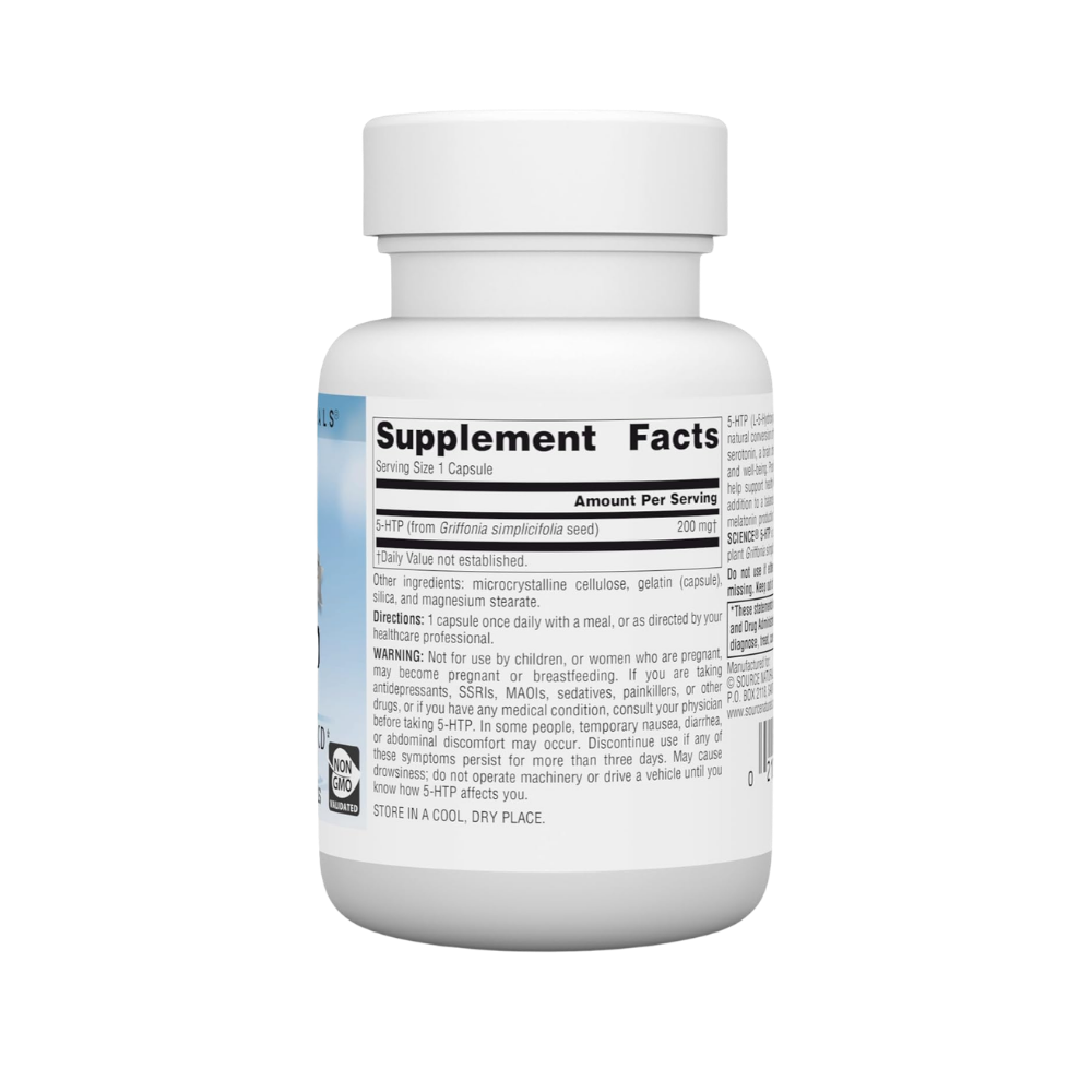 Source Naturals, 5 HTP, 200mg, 30 capsules