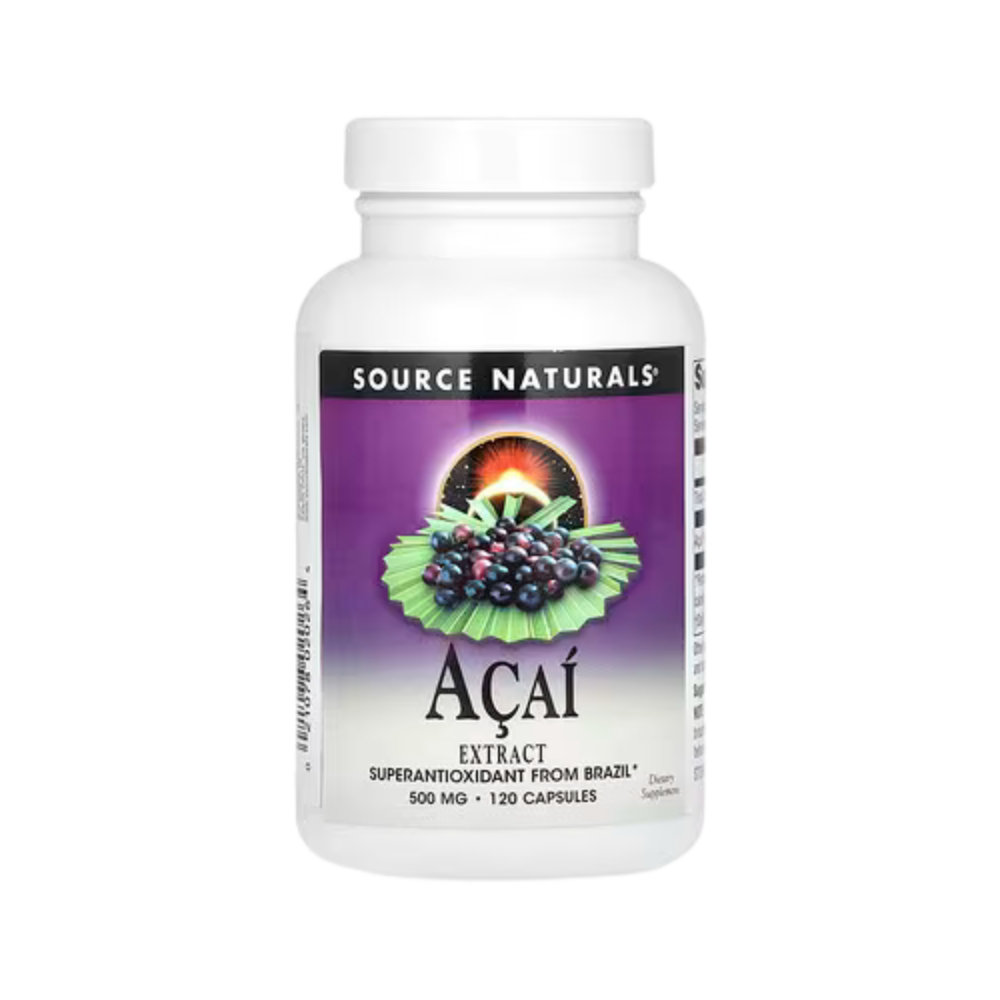 Source Naturals, Acai Extract 500mg, 60 Capsules
