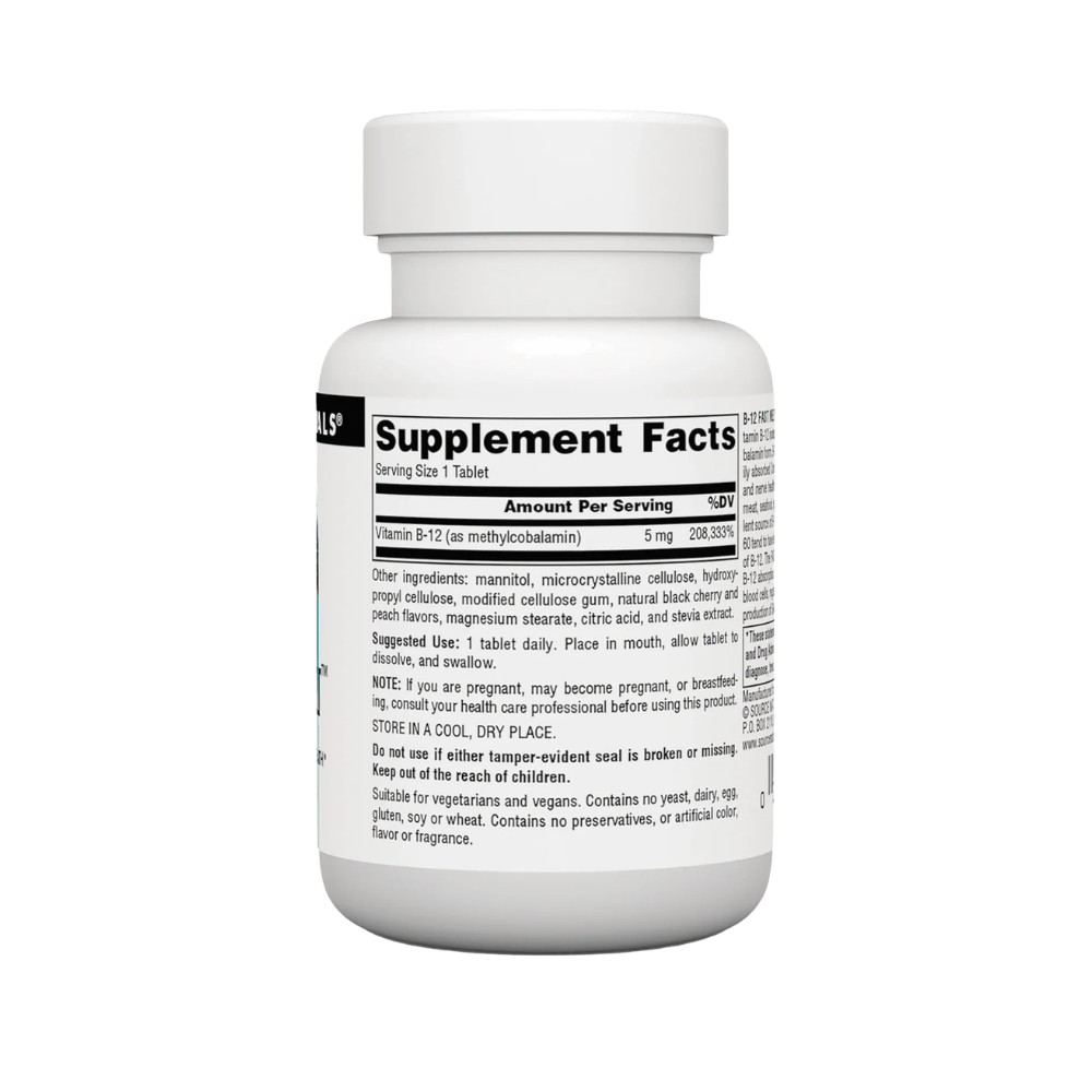 Source Naturals, B-12 Fast Melt, 5mg, 30 Tablets