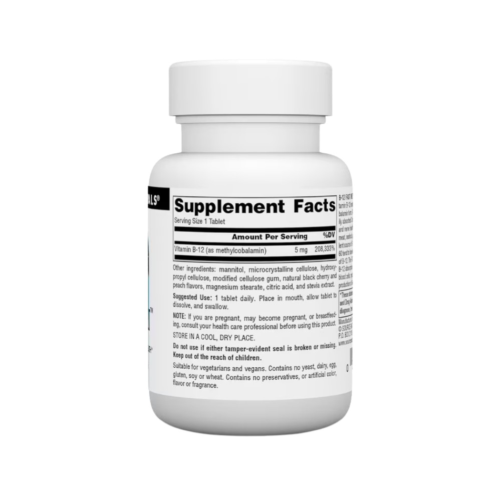 Source Naturals, B-12 Fast Melt, 5mg, 30 tablets