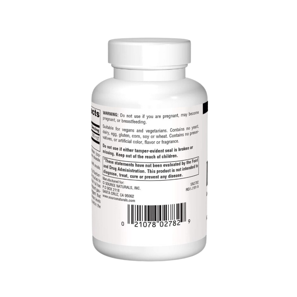 Source Naturals, Berberine, 500 mg, 30 Vegetarian Capsules