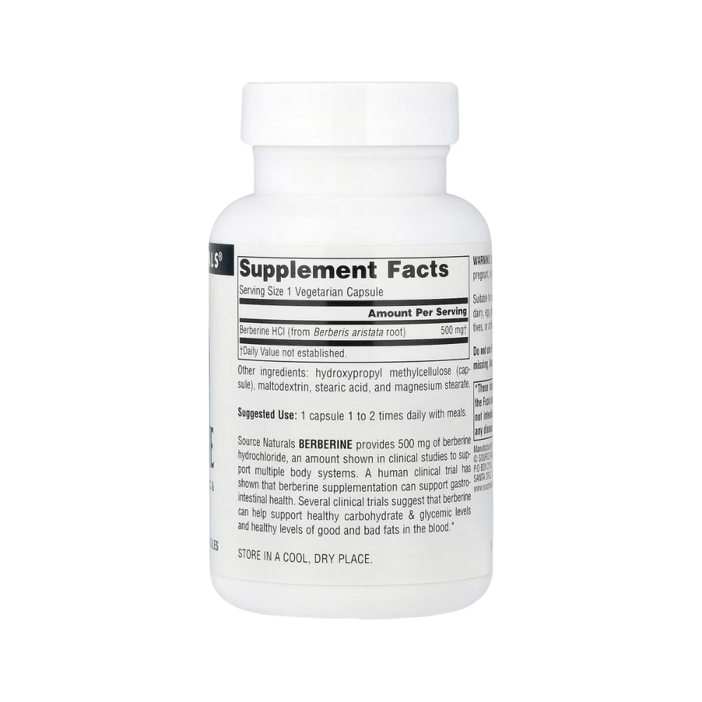 Source Naturals, Berberine (500mg per vcapsule), 60 Vegetarian Capsules
