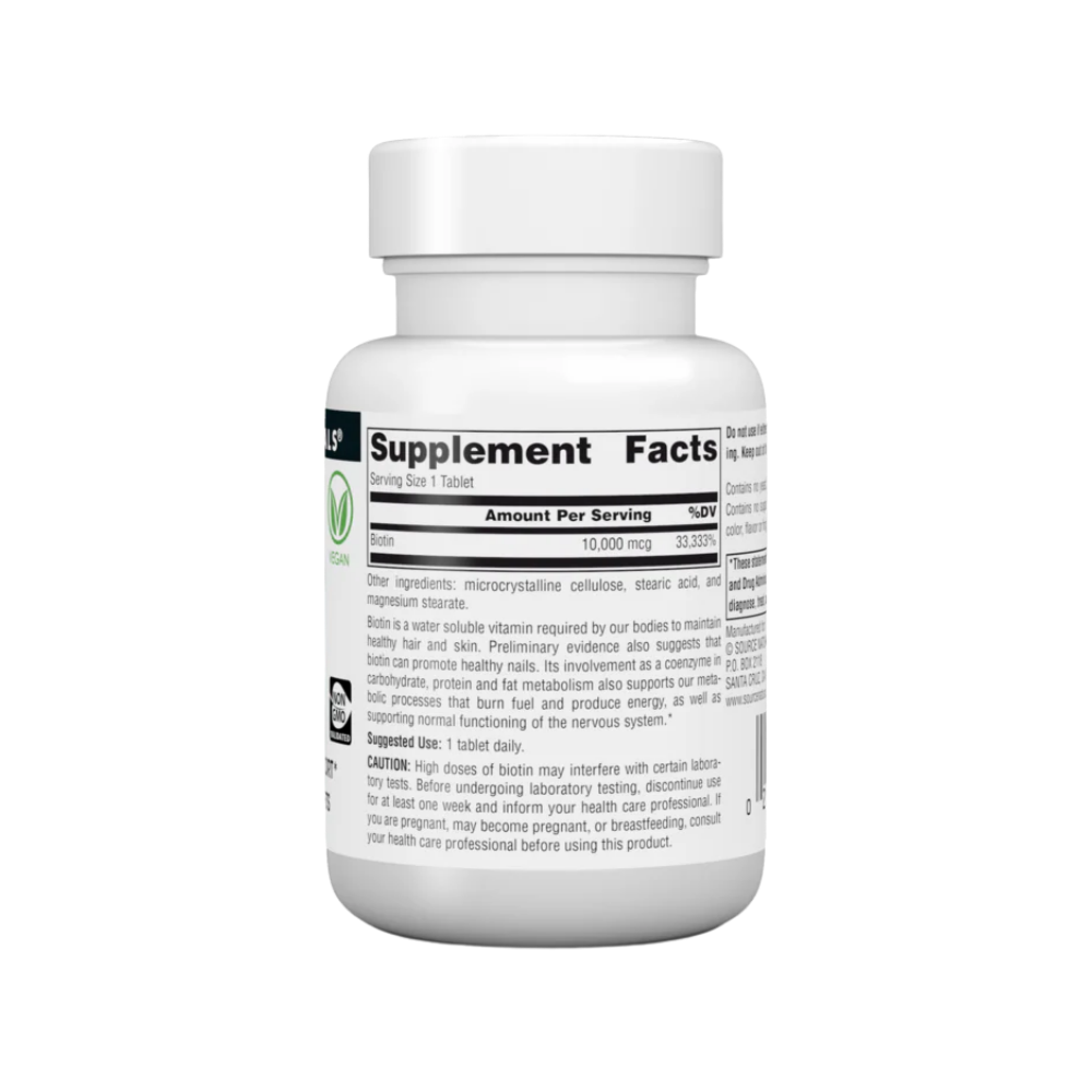 Source Naturals, Biotin, 10,000mcg, 60 Tablets