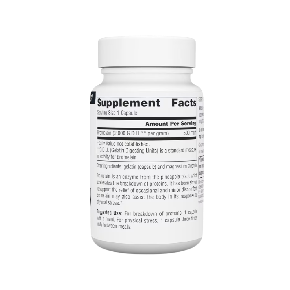 Source Naturals, Bromelain, 500mg, 2,000 GDU, 60 Capsules