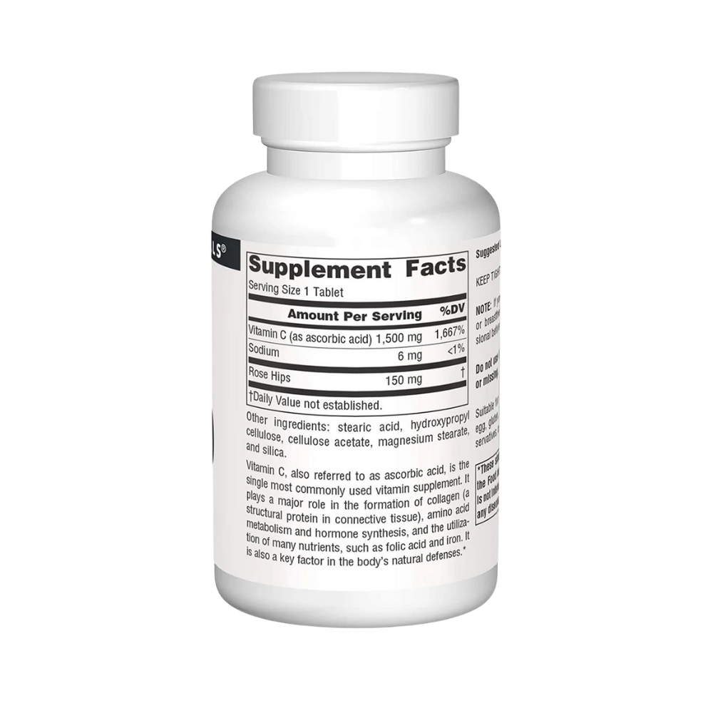 Source Naturals, C-1500 with Rose Hips (1500mg), 50 tablets