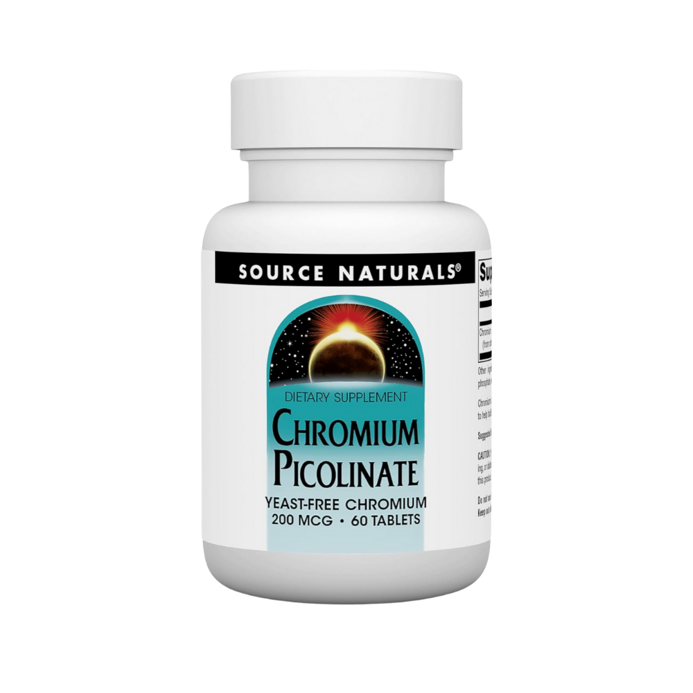 Source Naturals, Chromium Picolinate, Yeast Free Chromium, 200mcg, 60 Tablets