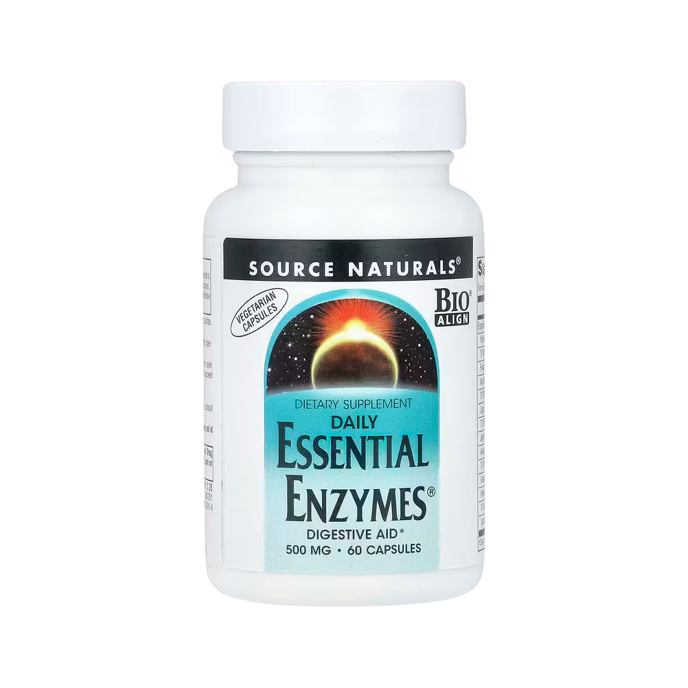 Source Naturals, Daily Essential Enzymes®, 500 mg, 60 Vegetarian Capsules