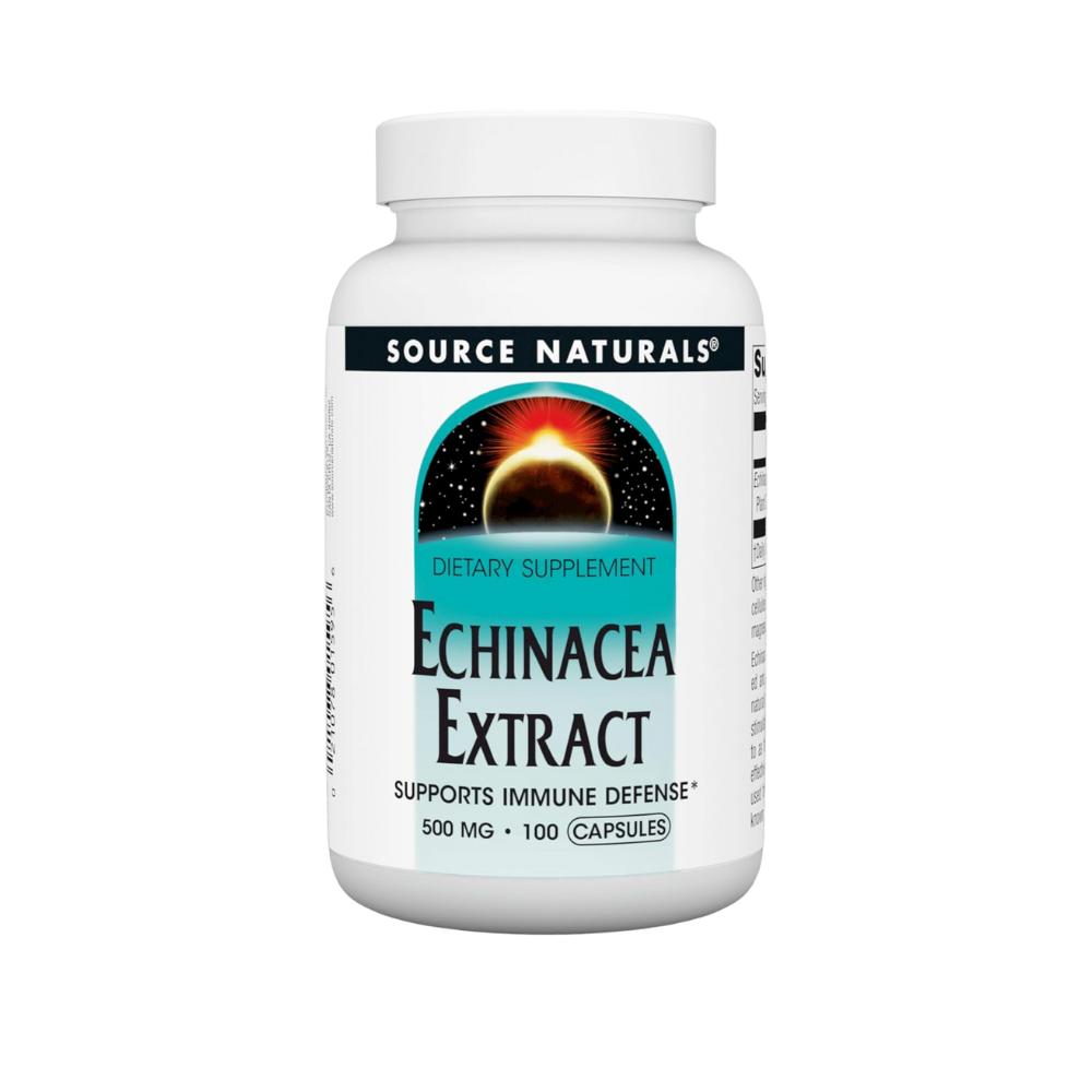 Source Naturals, Echinacea Root Extract (500mg), Supports Immune Defense, 100 Capsules