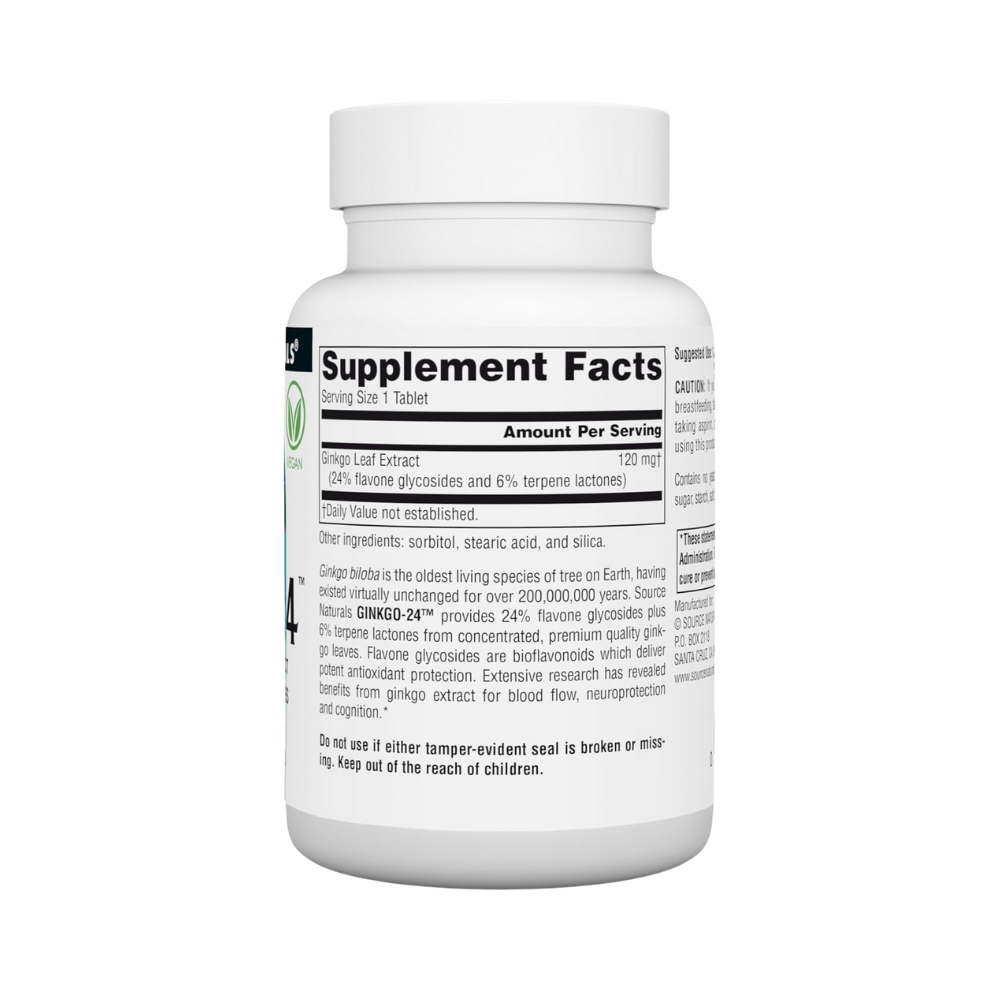 Source Naturals, Ginkgo-24, 120mg, 30 Tablets