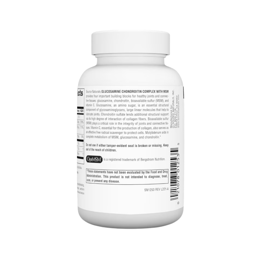 Source Naturals, Glucosamine Chondroitin Complex with MSM, 60 Tablets