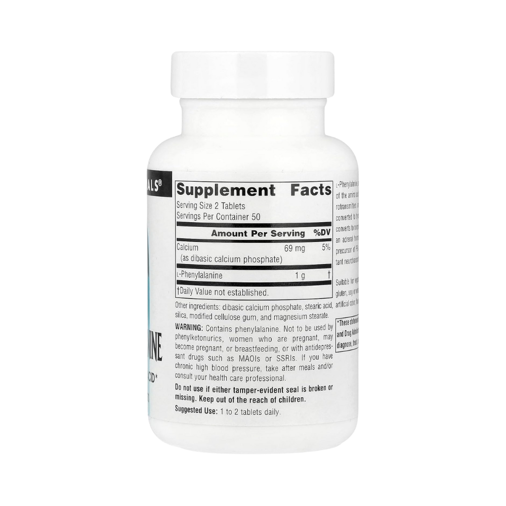 Source Naturals, L- Phenylalanine, 100 tablets