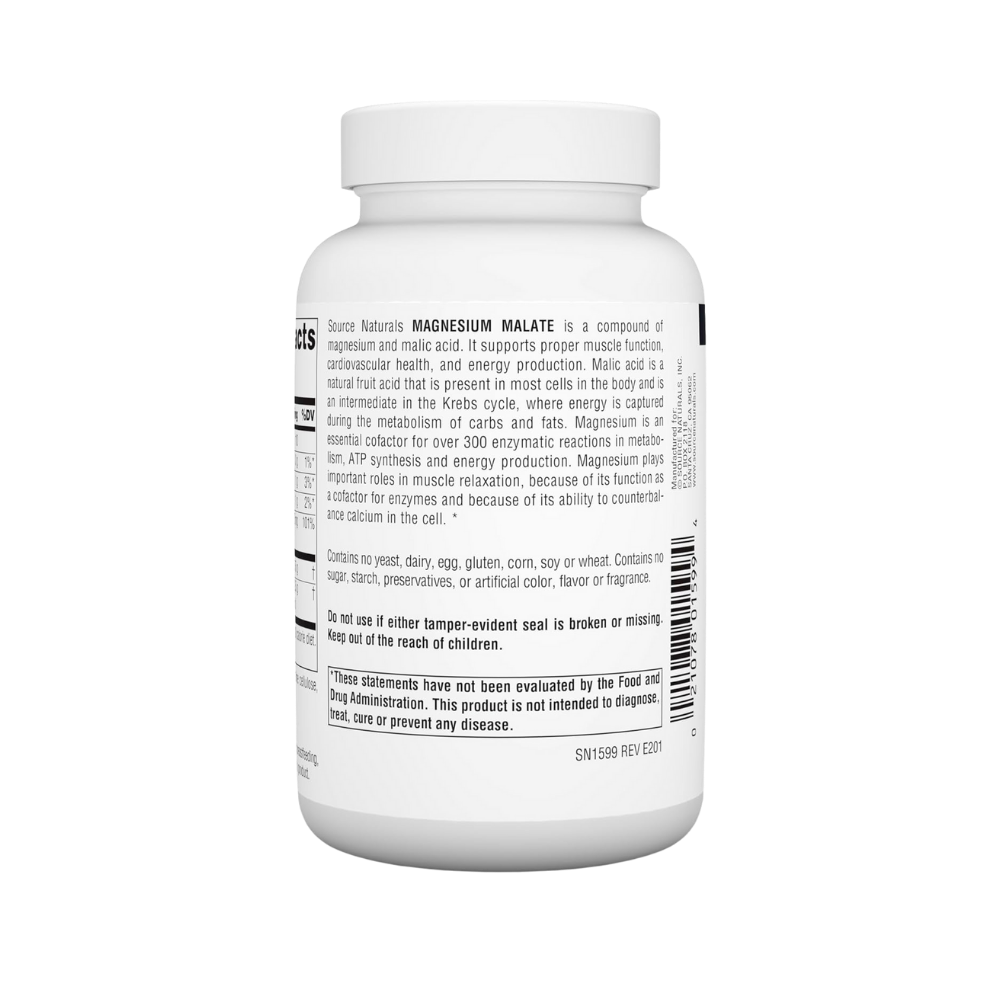 Source Naturals, Magnesium Malate, 3,750mg, 100 Capsules