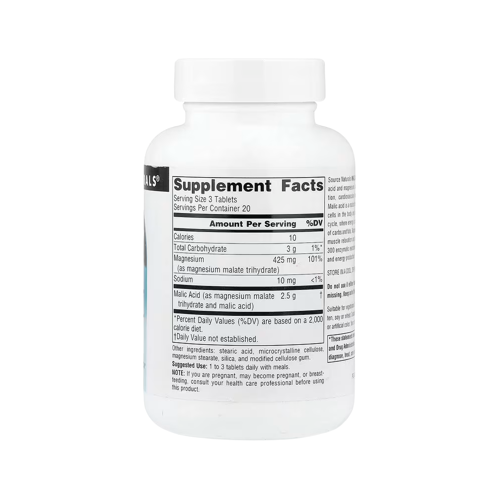 Source Naturals, Malic Acid, 60 Tablets