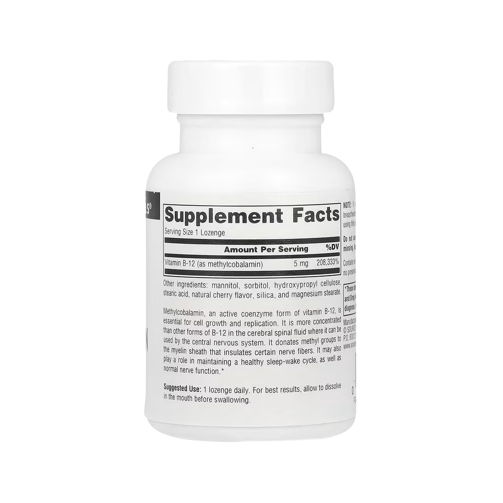 Source Naturals, MethylCobalamin, Cherry, 5 mg, 30 Lozenges