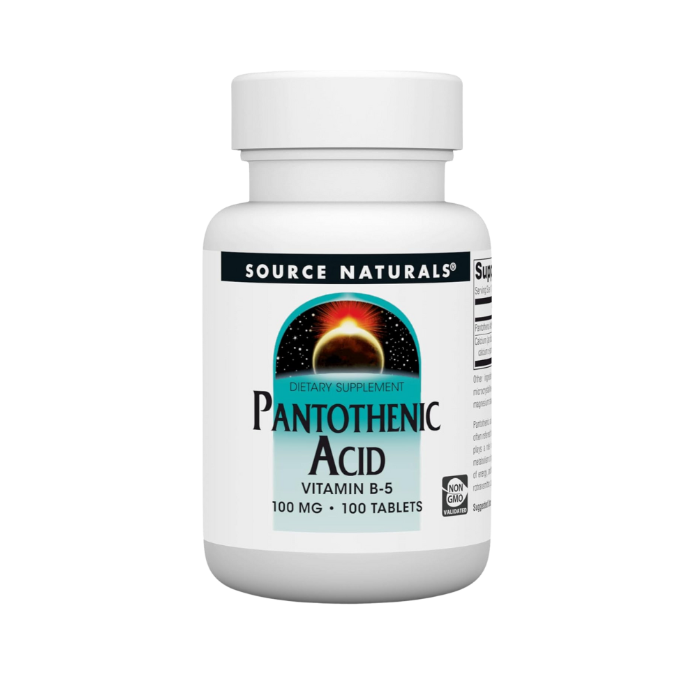 Source Naturals, Pantothenic Acid Vitamin B 5, 100mg, 100 Tablets
