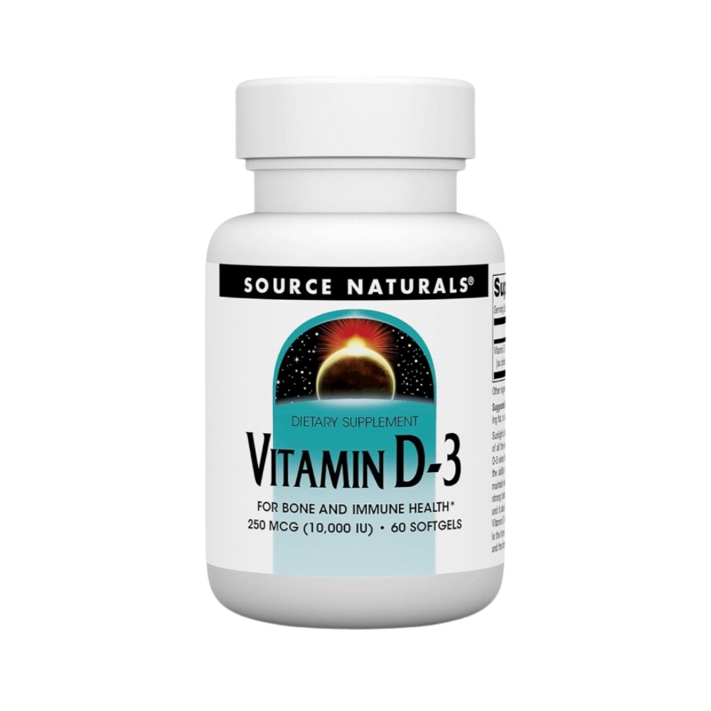Source Natural’s, Vitamin D3, 10,000 iu, 250mcg, 60 softgels