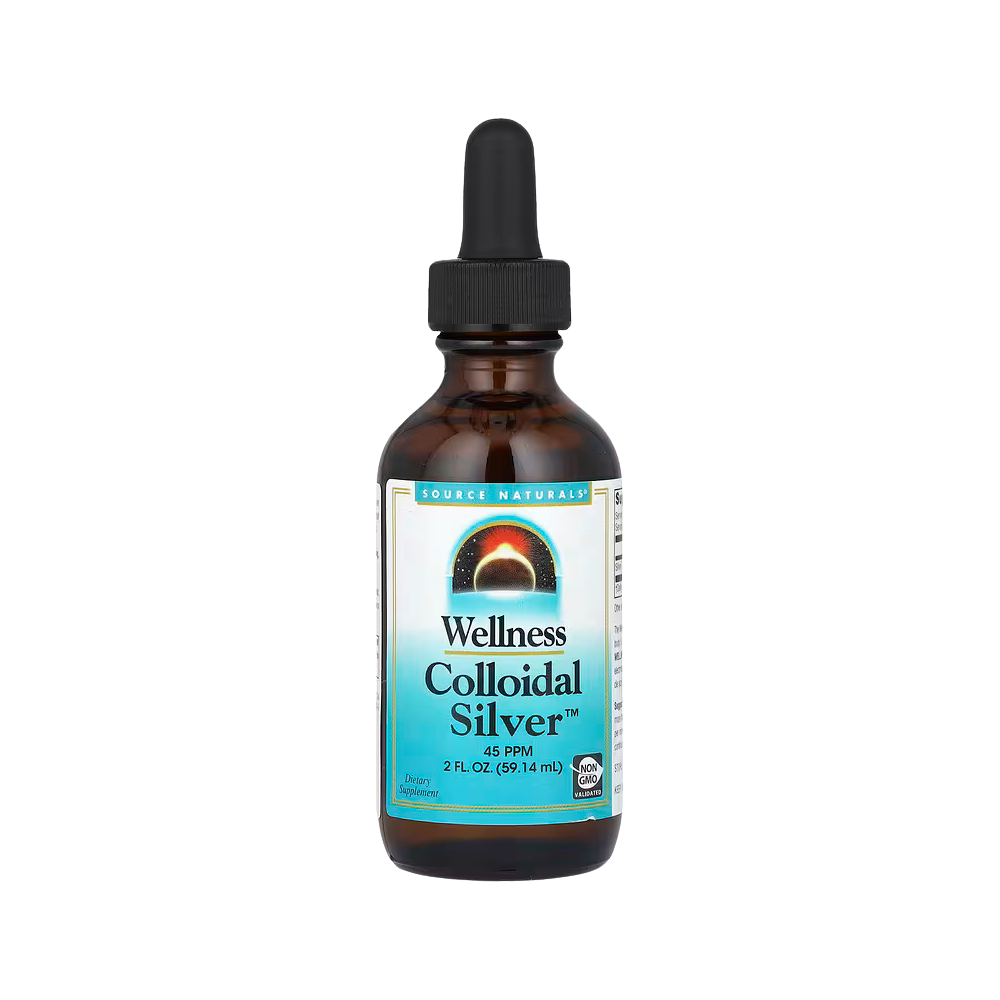Source Naturals, Wellness Colloidal Silver, 45 PPM, 2 fl oz (59.14 ml)