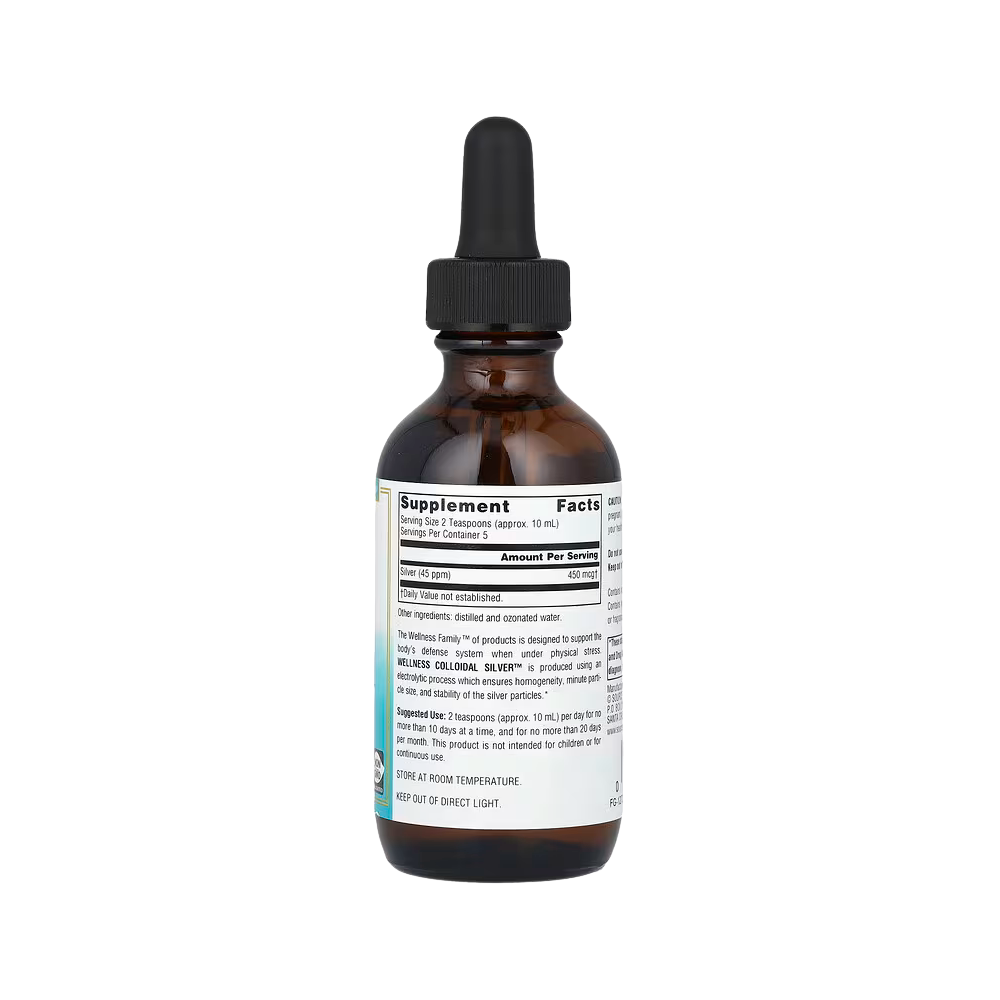 Source Naturals, Wellness Colloidal Silver, 45 PPM, 2 fl oz (59.14 ml)
