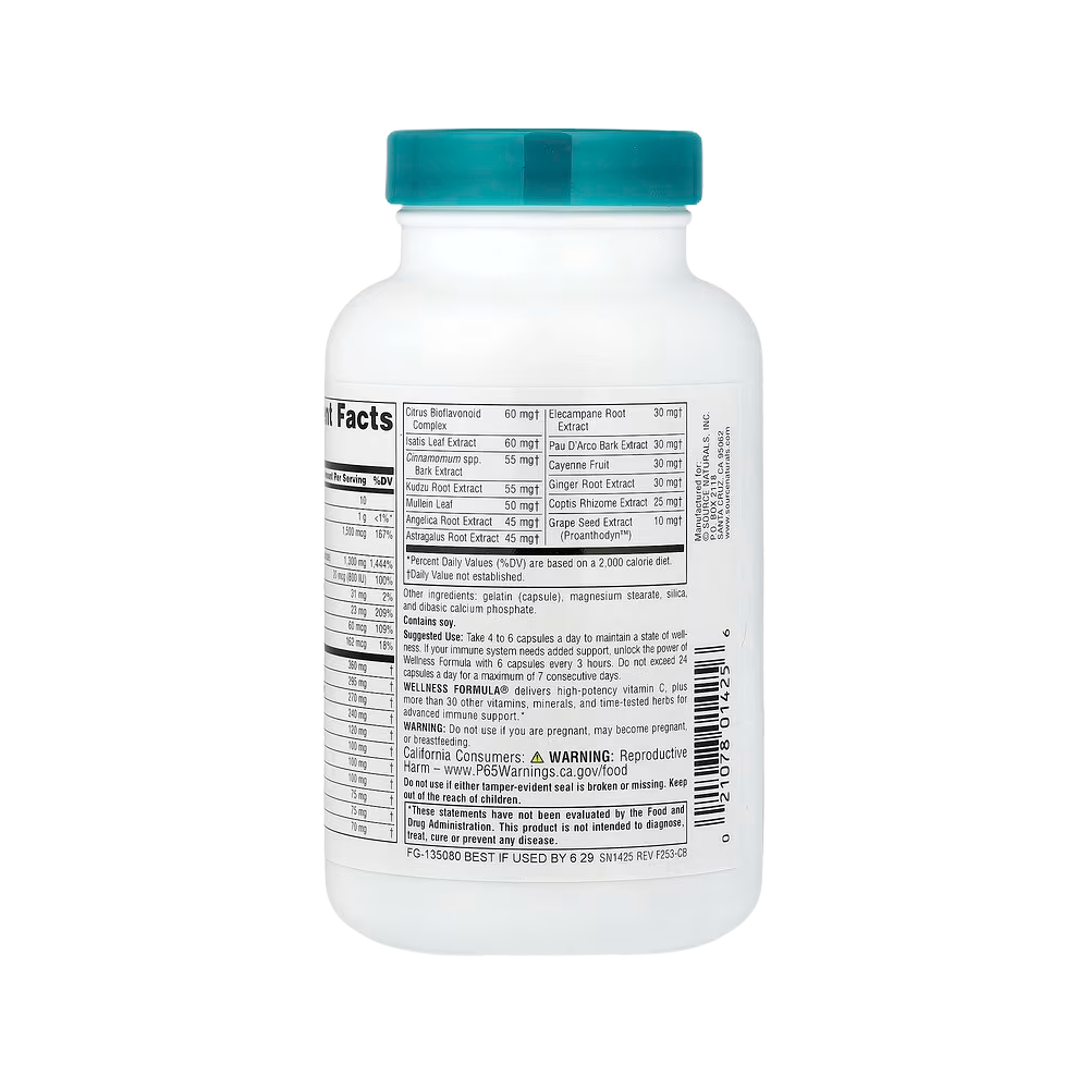 Source Naturals, Wellness Formula, Advanced Immune Support, 120 Capsules