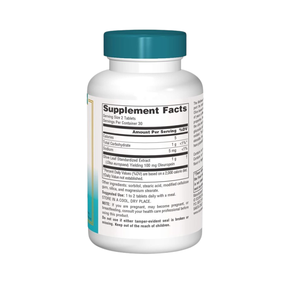 Source Naturals, Wellness Olive Leaf, 60 tablets