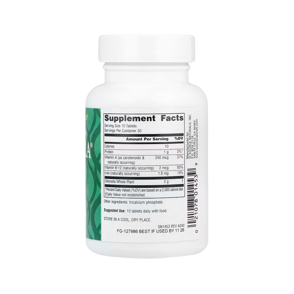 Source Naturals, Yaeyama Chlorella® (20mg per Tablet), 300 Tablets