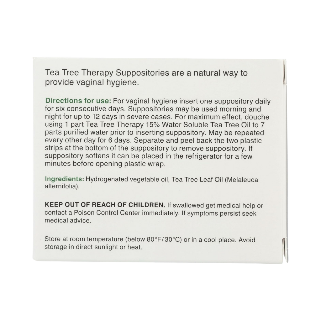 Tea tree therapy, Suppositories, 6 suppositories