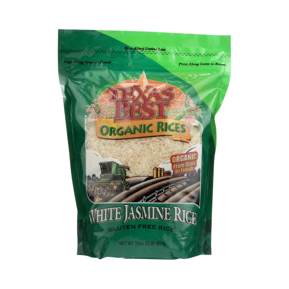 Texas Best Organic Rices, White Jasmine Rice, 32 oz (2lb) 907 g