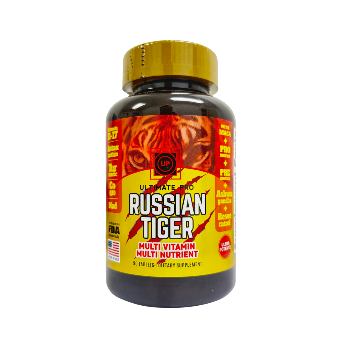 Ultimate Pro, Russian Tiger Multi Vitamina Multi Nutriente, 90 tablets
