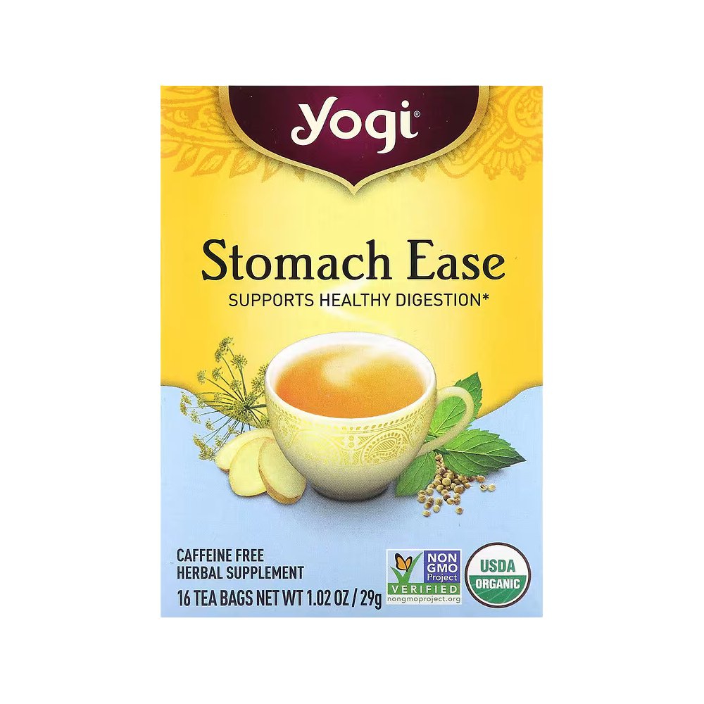 Yogi Tea, Stomach Ease, Caffeine Free, 16 Tea Bags, 1.02 oz (29 g)